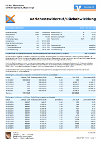 Beispiel Rückabwicklung bei Widerruf (mit Modul B): Seite 1