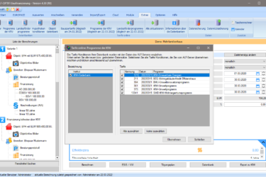 Ständige Aktualisierung der Tarifdatenbanken durch die ALF AG und
Online-Abruf aktueller Tarife vom ALF-Server